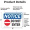 Signmission Do Not Enter Sign, Vinyl Decal, 7in W x 5in L, 2PK OS-2PACK-NS-D-57-L-15438 - alternate 3